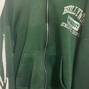 Green Hollywood Hideout Cropped zip-up